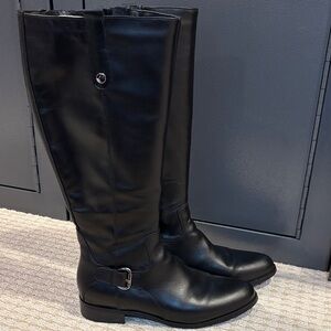La CANADIENNE Black Leather Knee-High Riding Boots